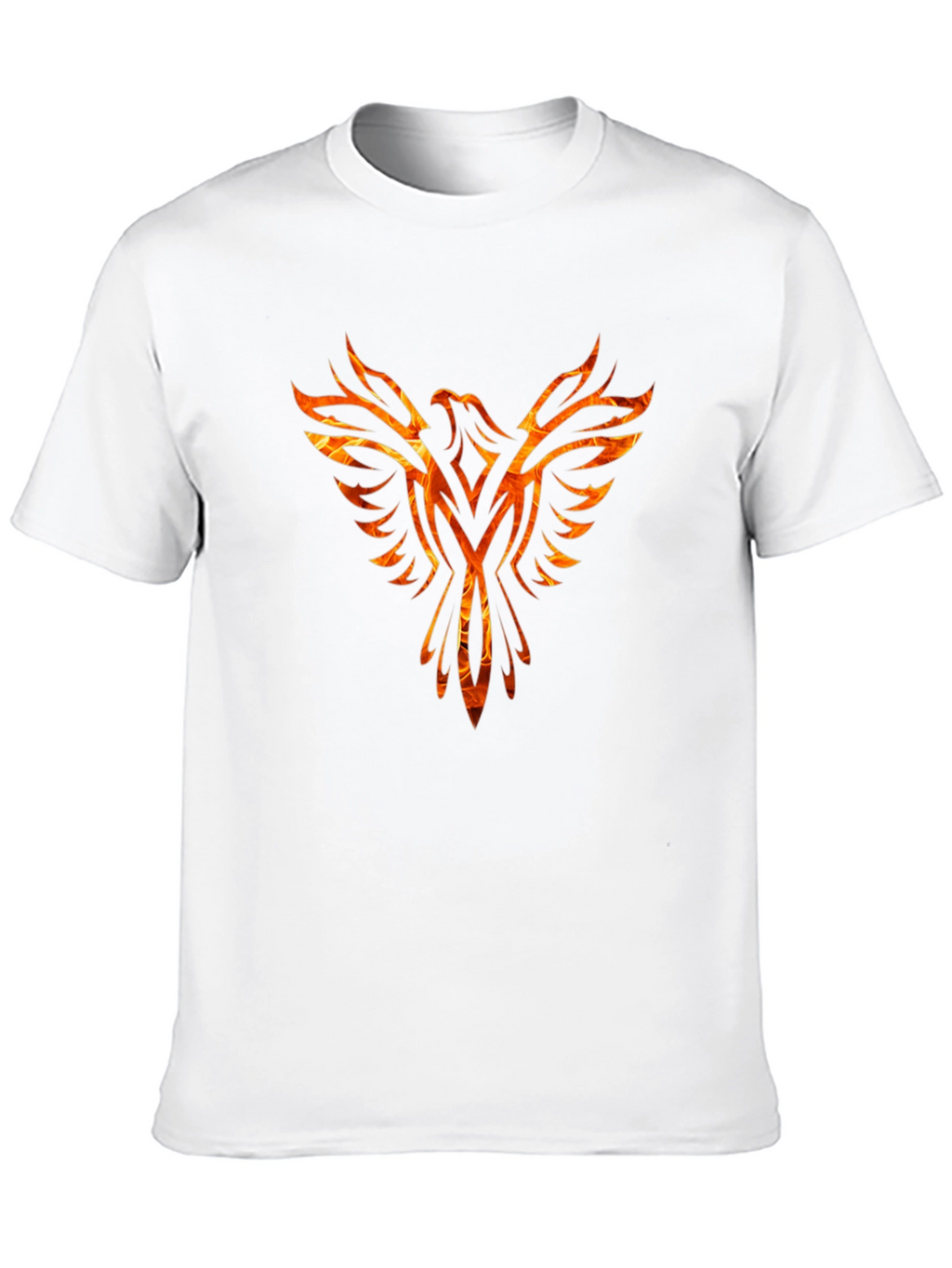 Fiery Phoenix Graphic Black T-Shirt
