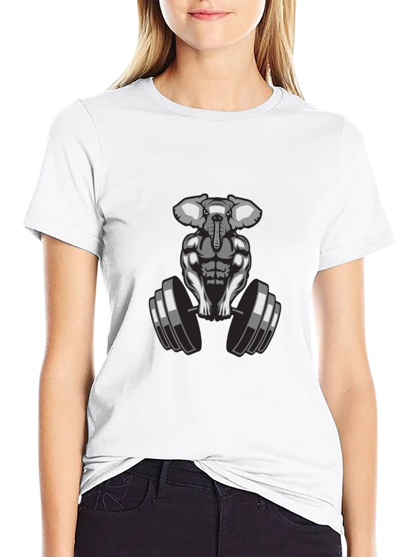 Elephant Gym T-Shirt: Muscle Animal Tee