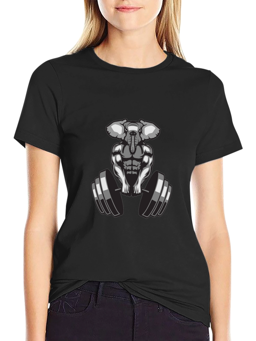 Elephant Gym T-Shirt: Muscle Animal Tee