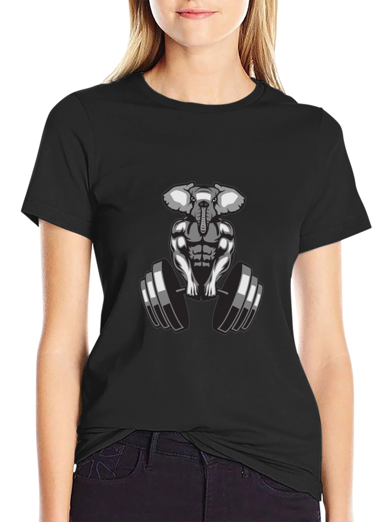 Elephant Gym T-Shirt: Muscle Animal Tee