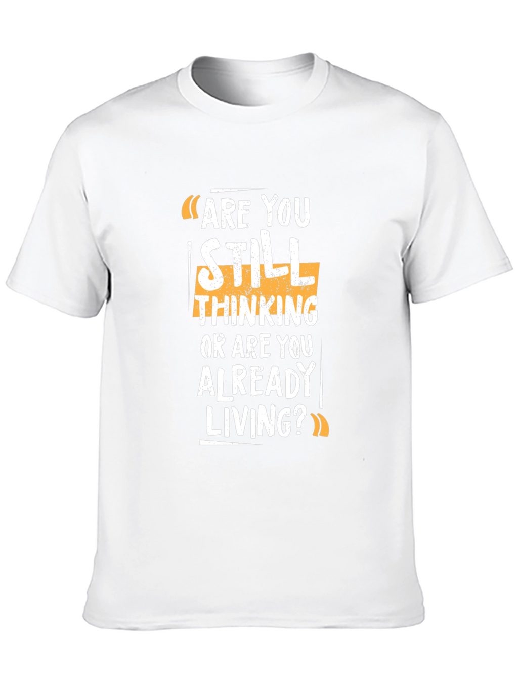 Are You Living? Graphic Print Black T-Shirt