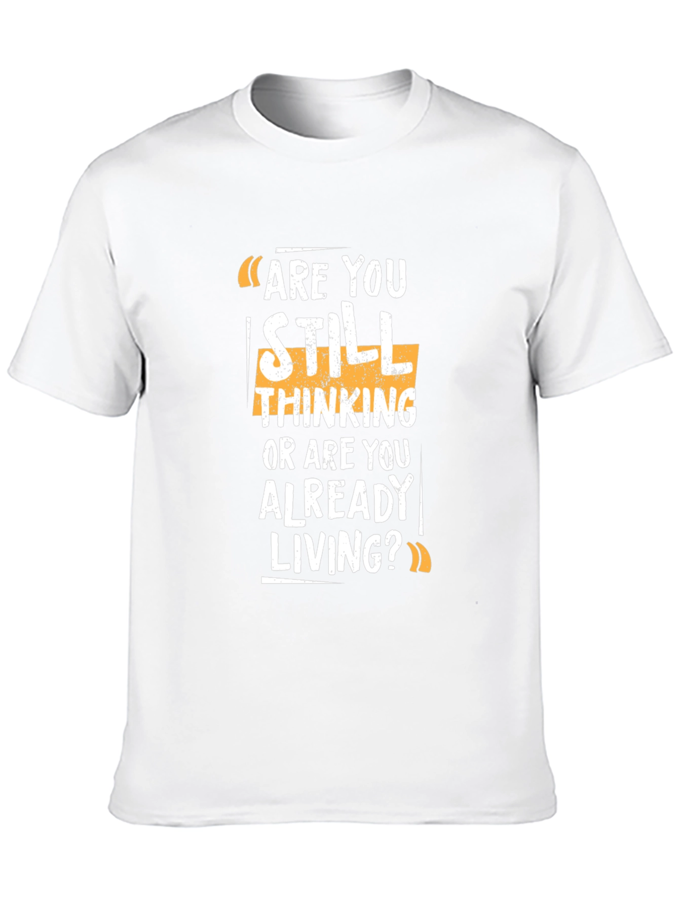 Are You Living? Graphic Print Black T-Shirt