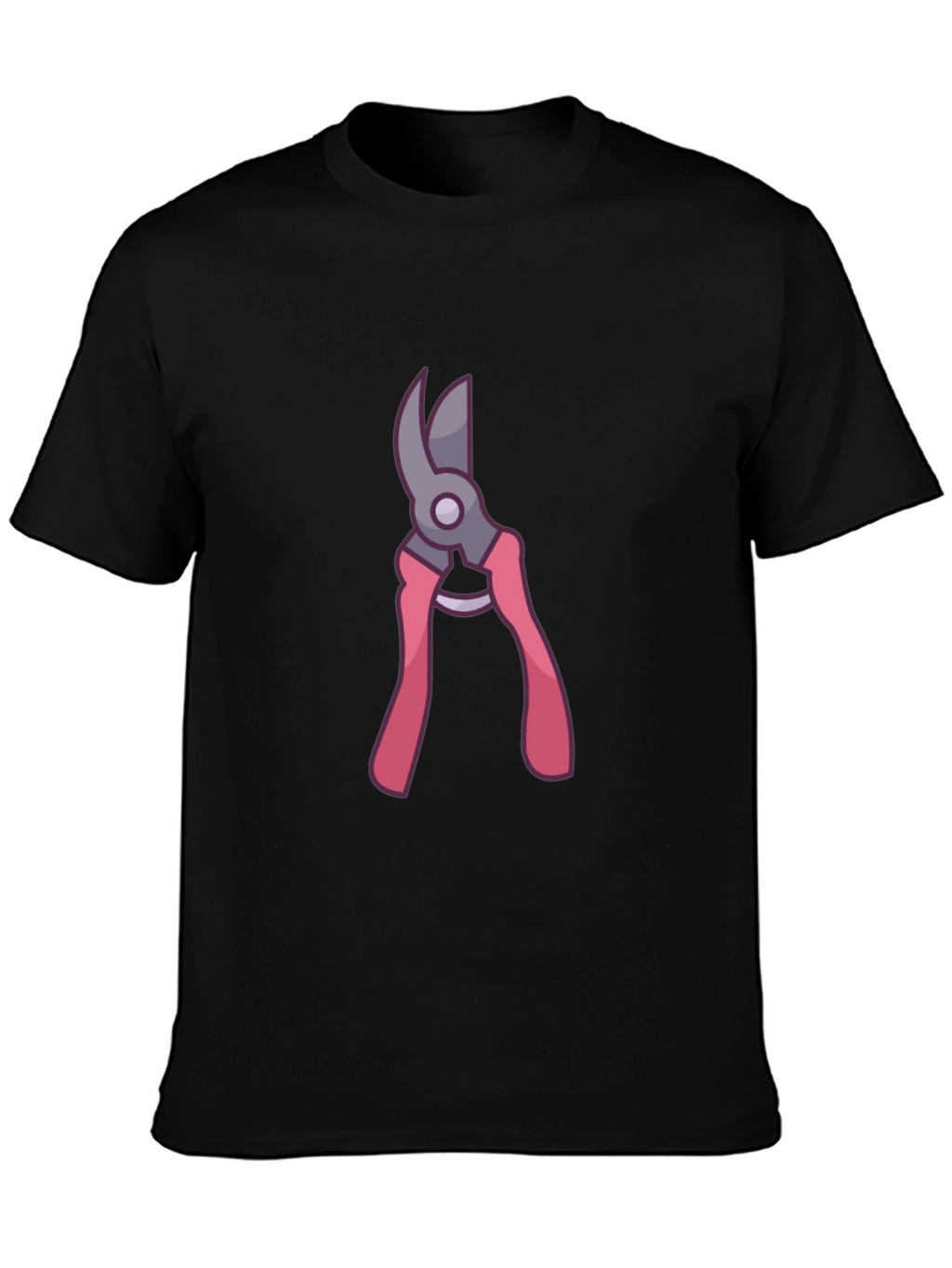 Gardening Pruner Graphic Tee - Black Cotton Blend Shirt