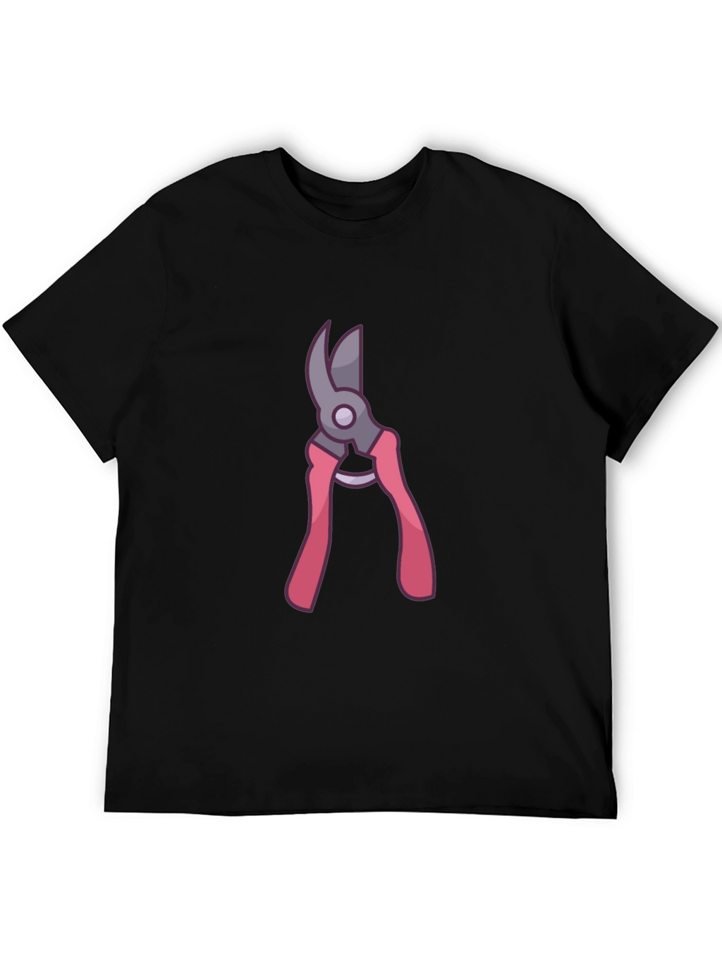 Gardening Pruner Graphic Tee - Black Cotton Blend Shirt