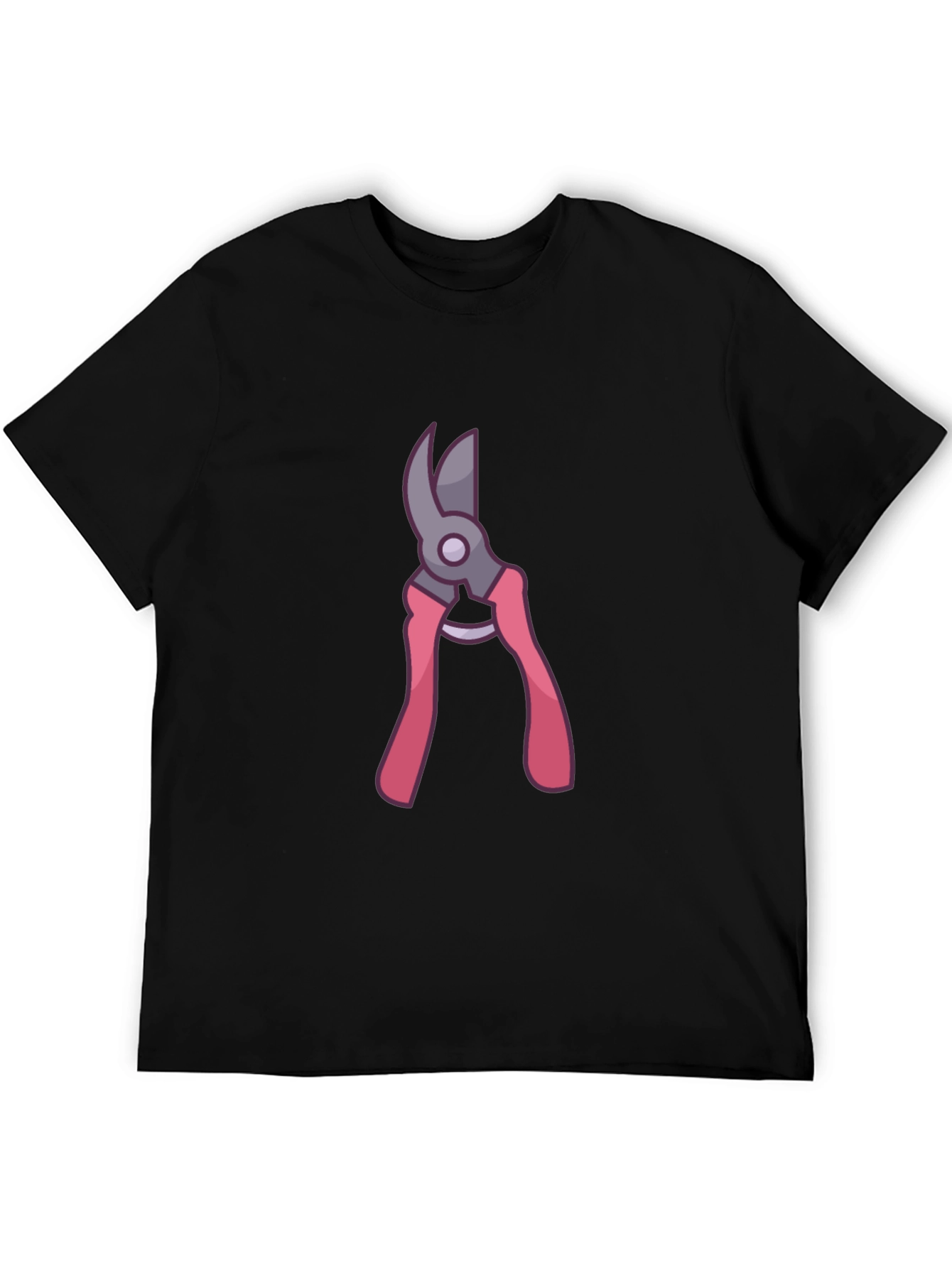 Gardening Pruner Graphic Tee - Black Cotton Blend Shirt