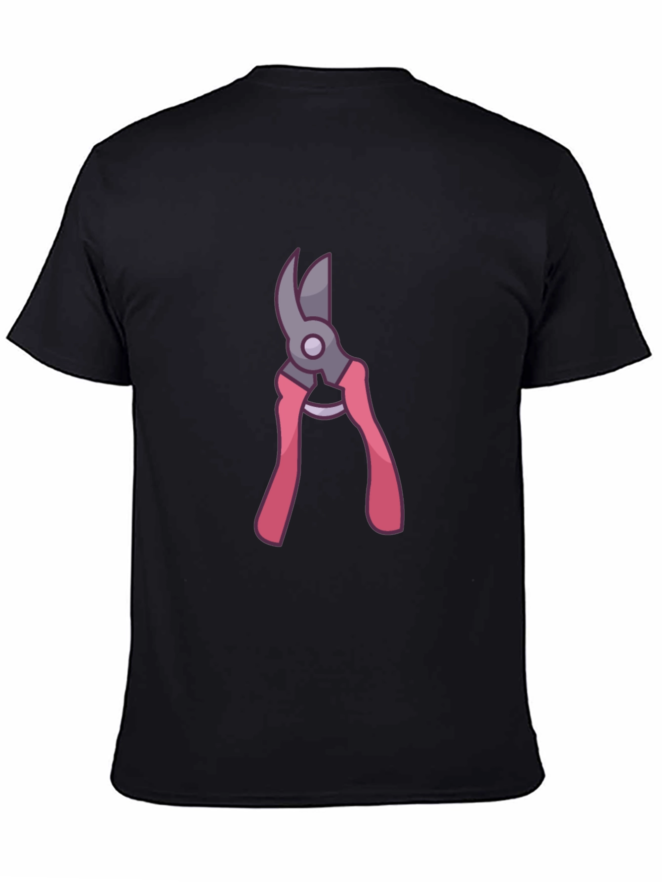 Gardening Pruner Graphic Tee - Black Cotton Blend Shirt