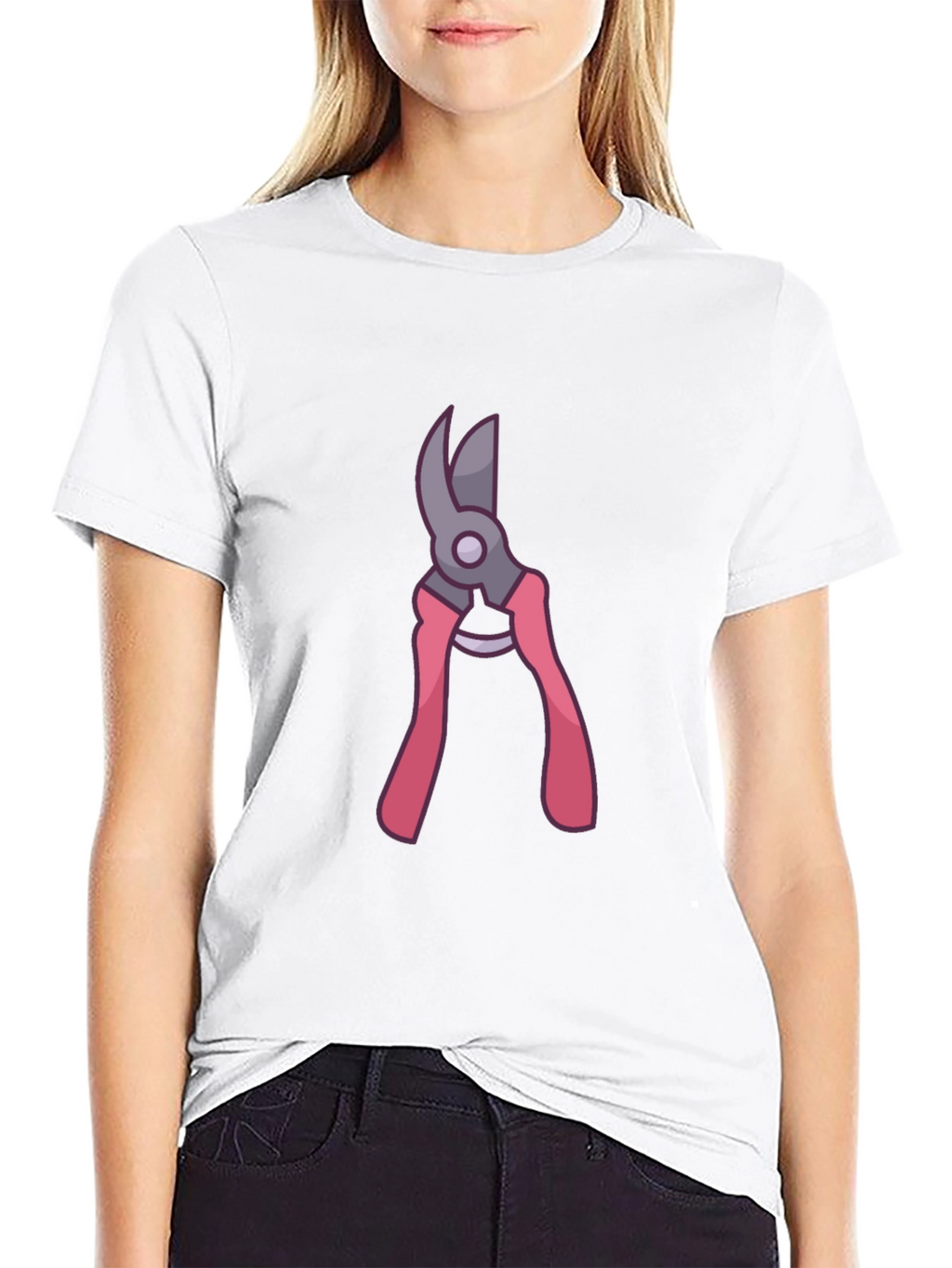 Gardening Pruner Graphic Tee - Black Cotton Blend Shirt