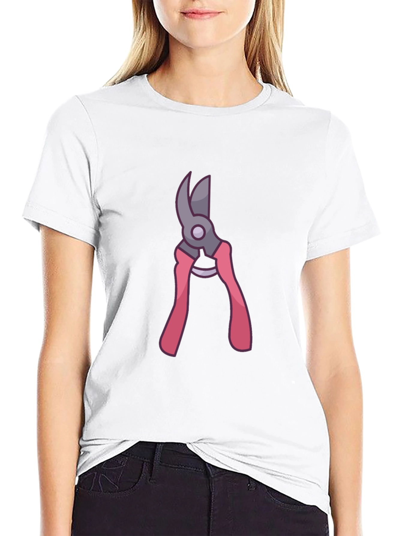 Gardening Pruner Graphic Tee - Black Cotton Blend Shirt