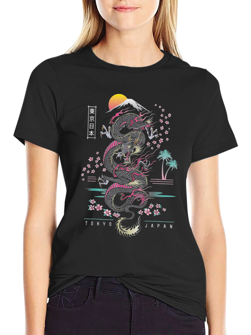 Tokyo Japan Dragon Graphic T-Shirt
