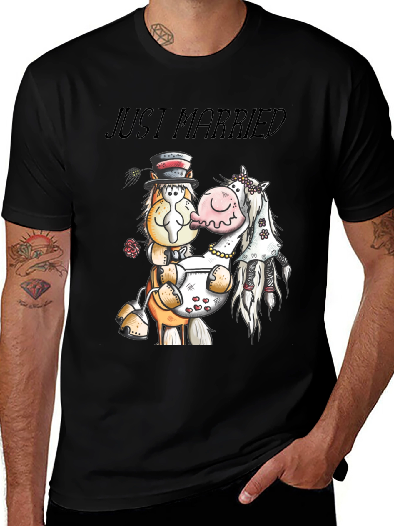 Just Married Horse T-Shirt