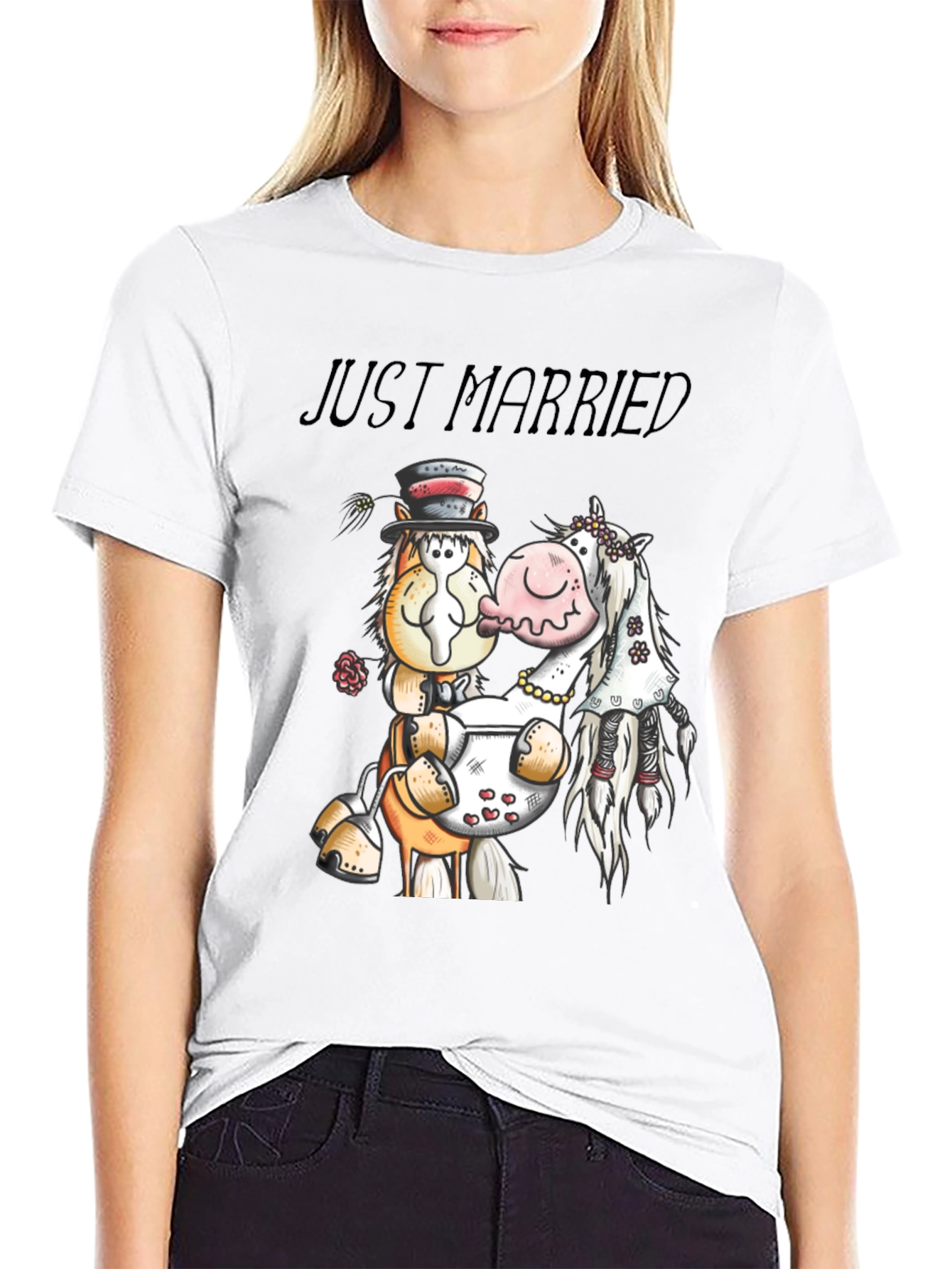 Just Married Horse T-Shirt