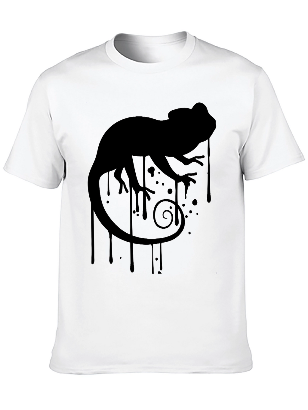 Chameleon Silhouette Graphic Tee - Black