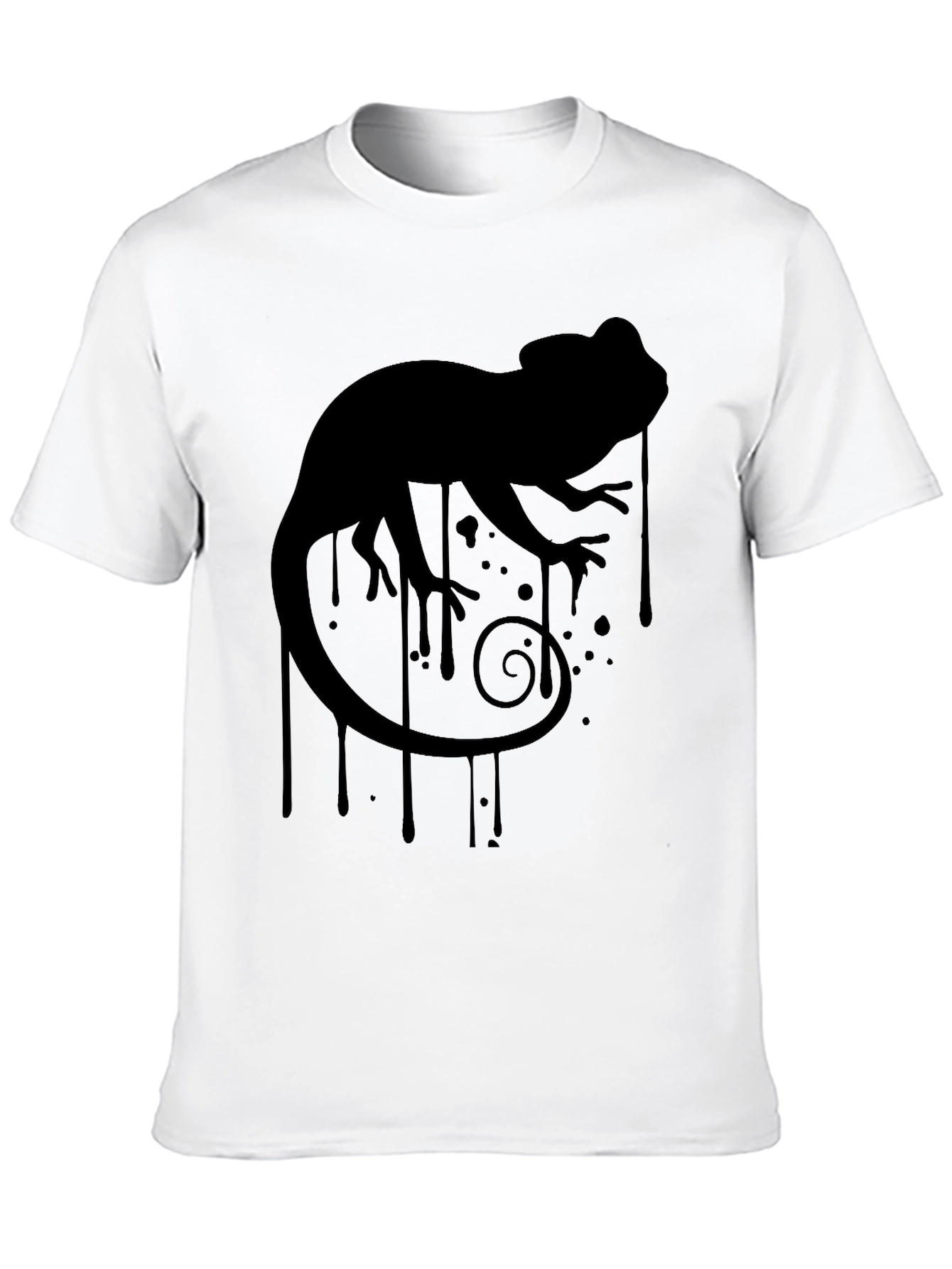 Chameleon Silhouette Graphic Tee - Black