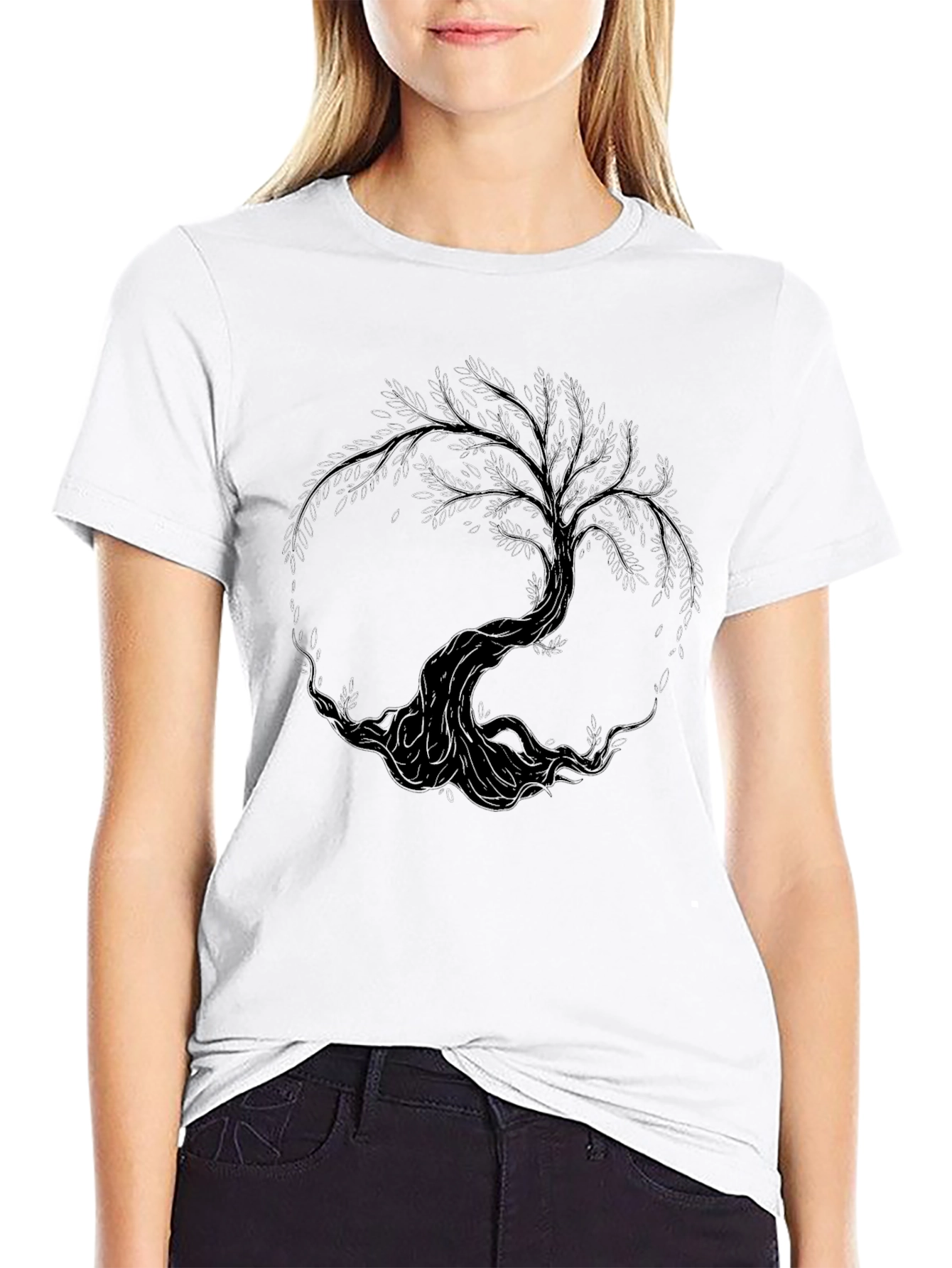 Gothic Tree Graphic Tee - Black Unisex T-Shirt