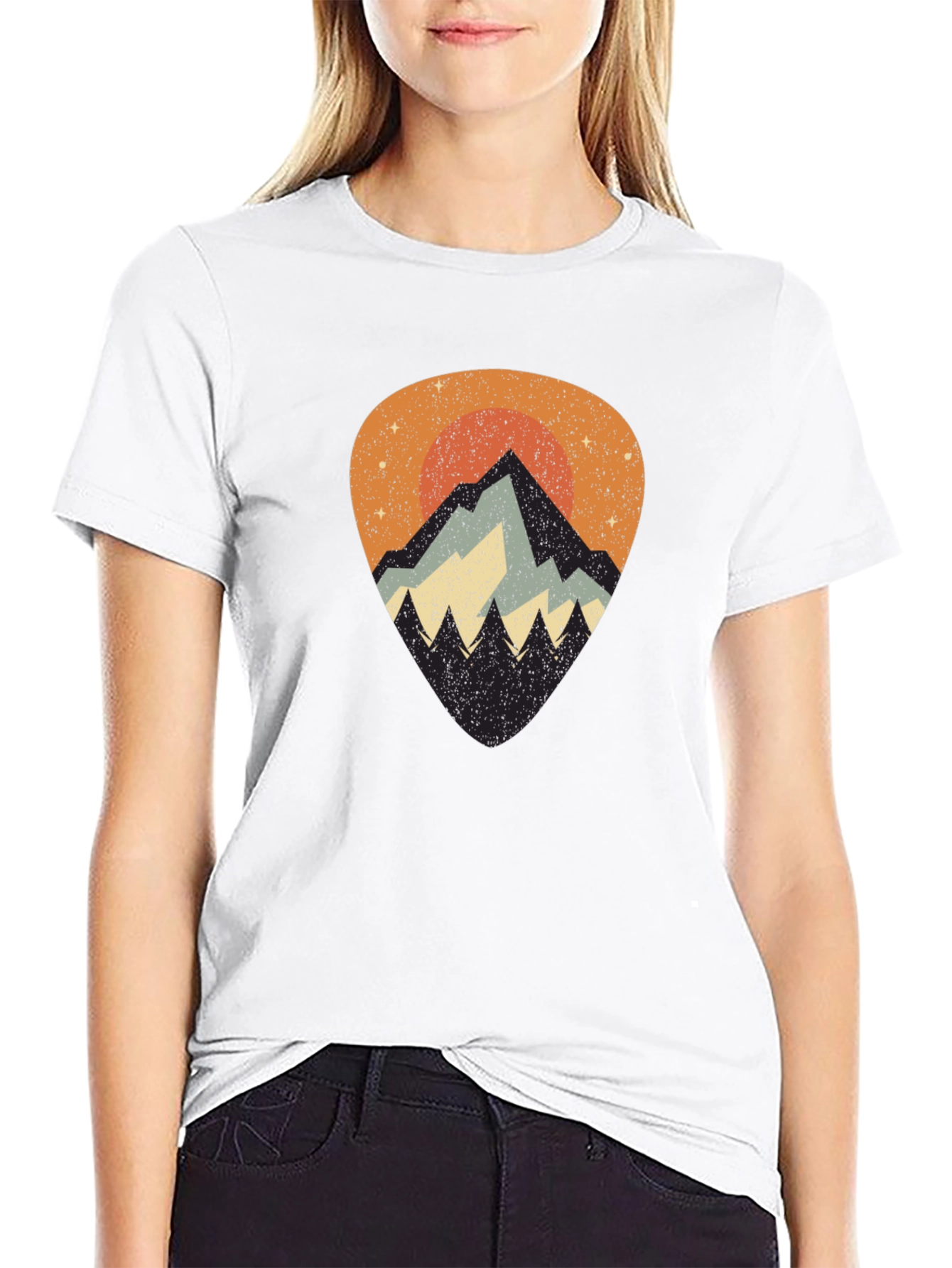 Mountain Sunset Graphic Tee - Nature Inspired T-Shirt