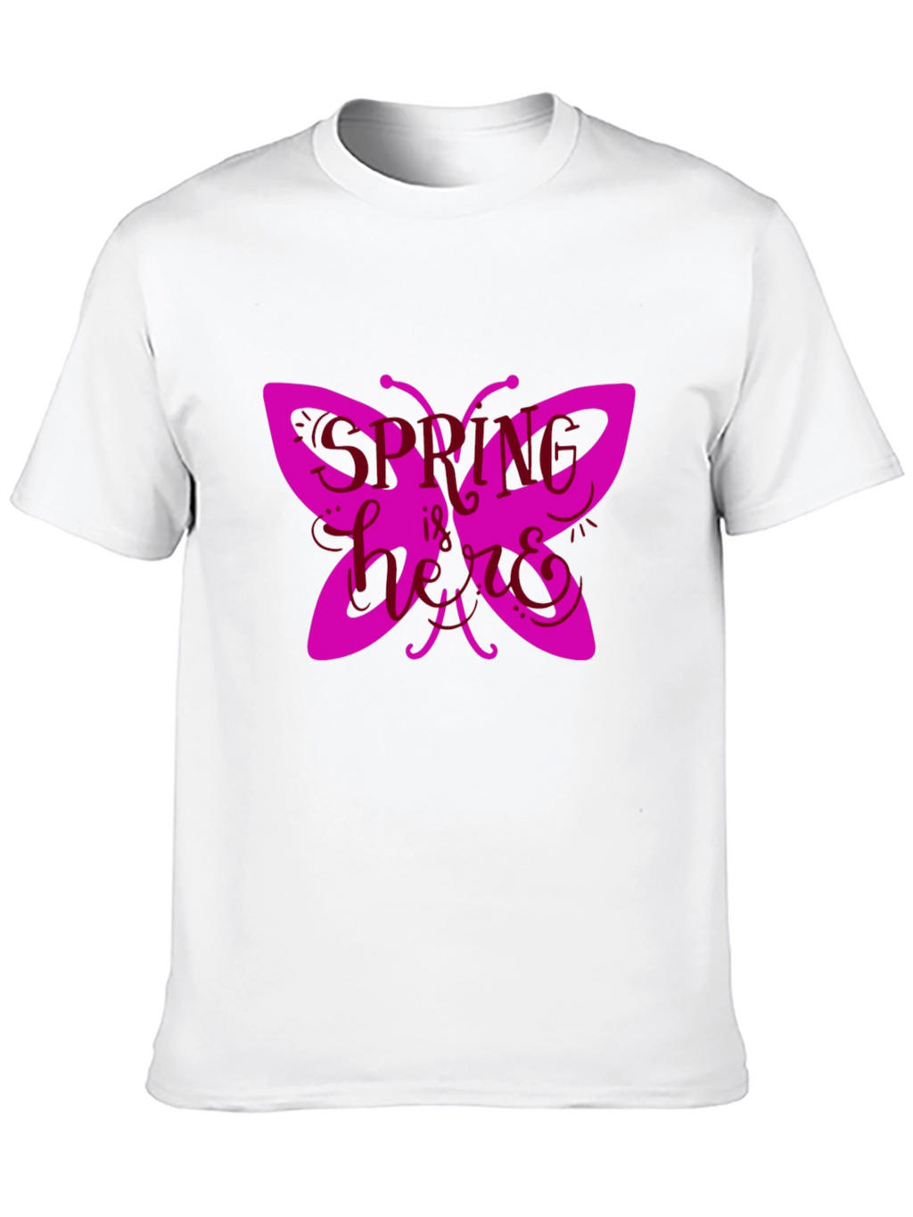Spring Butterfly Graphic Tee - Black