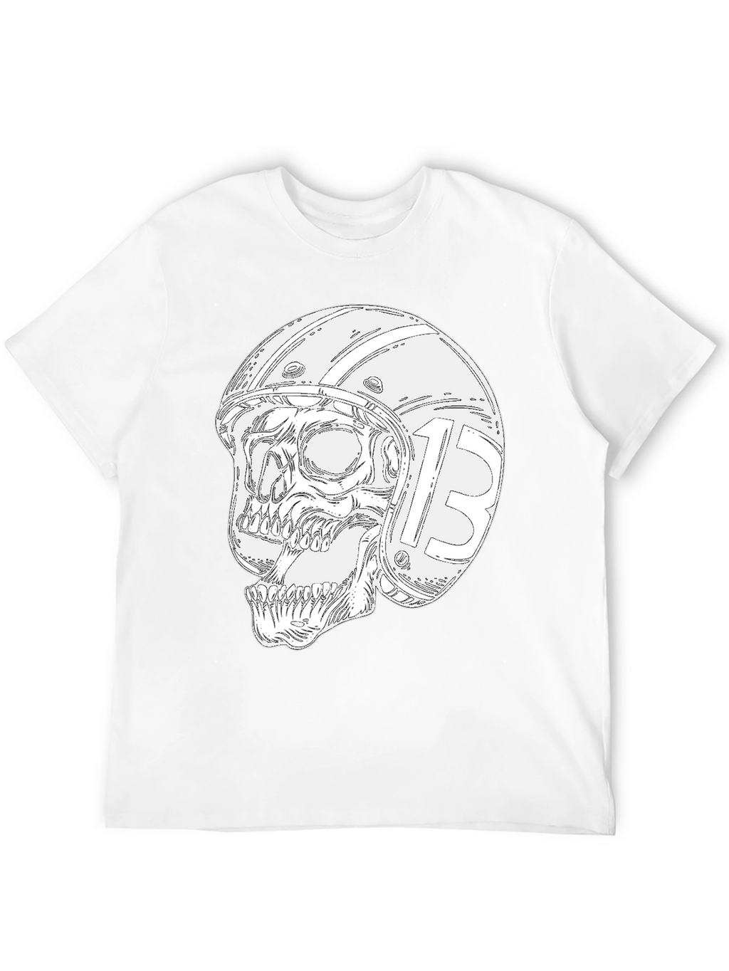 Skull Helmet Black T-Shirt - Rider Graphic Tee