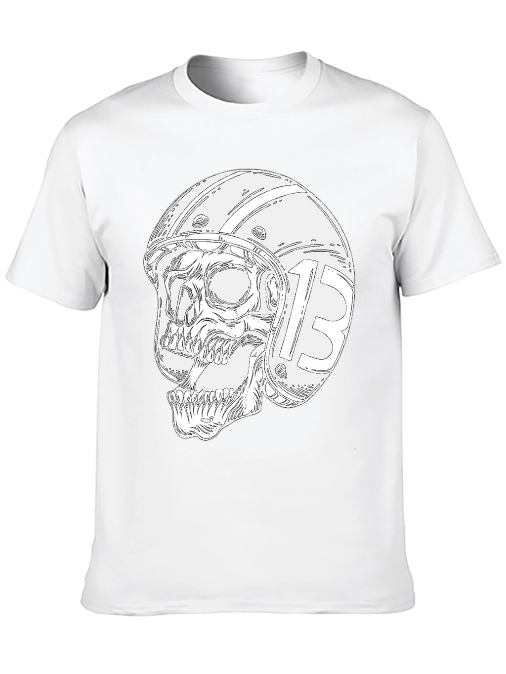 Skull Helmet Black T-Shirt - Rider Graphic Tee
