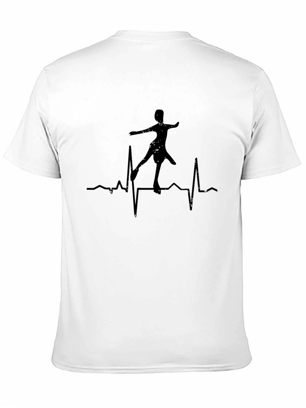 Ballerina Heartbeat Mens Black T-Shirt