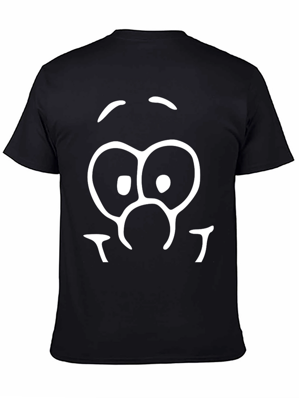 Goofy Face Graphic Tee - Black Cotton Blend