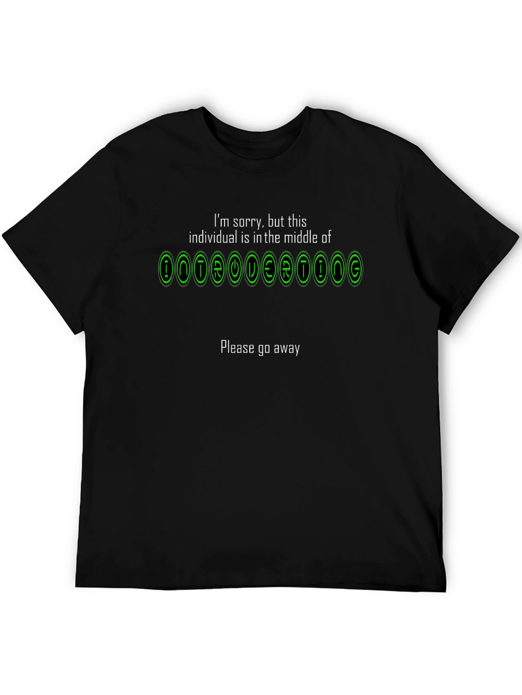 Introverting Mode Graphic Tee - Black
