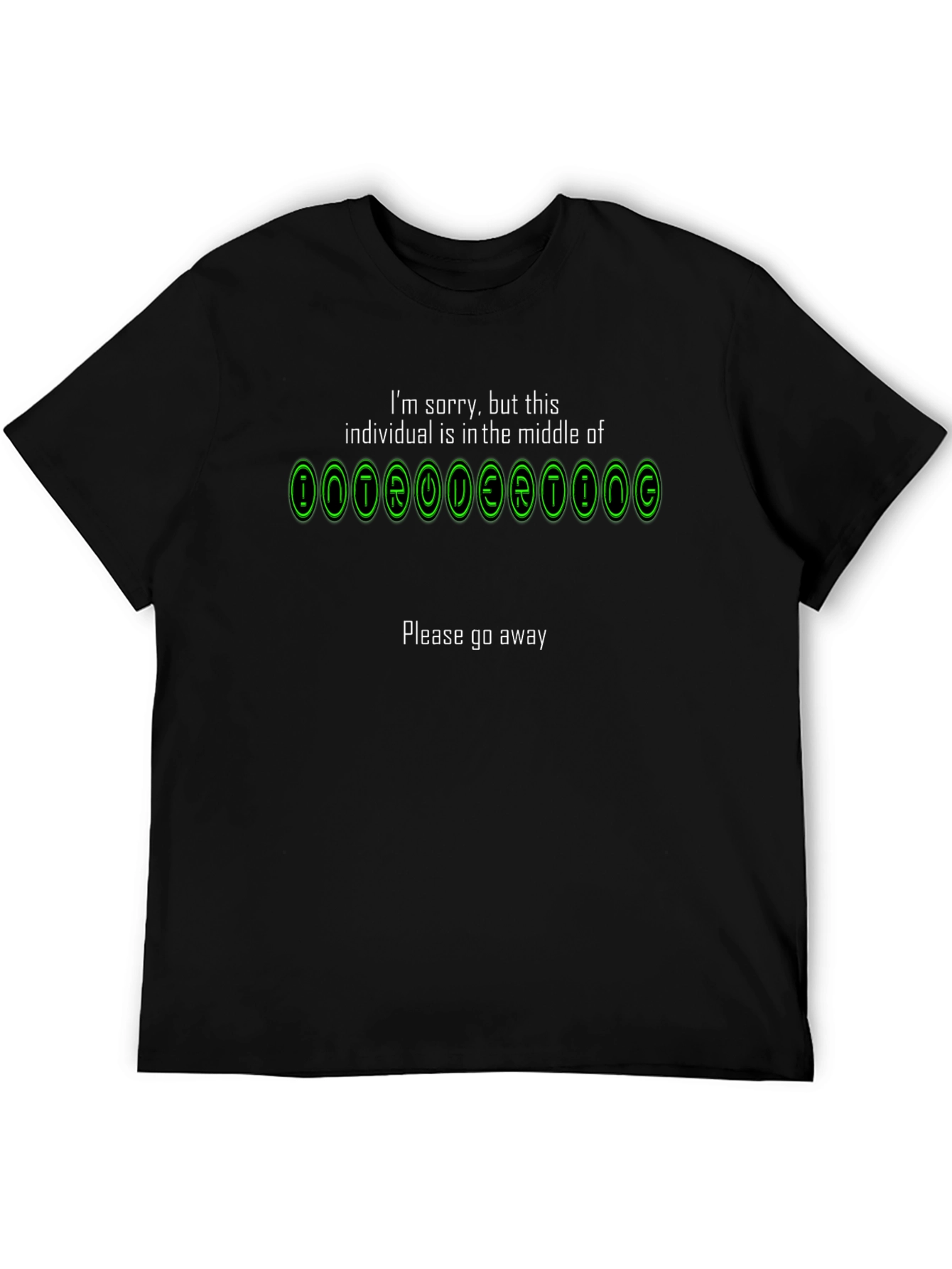 Introverting Mode Graphic Tee - Black