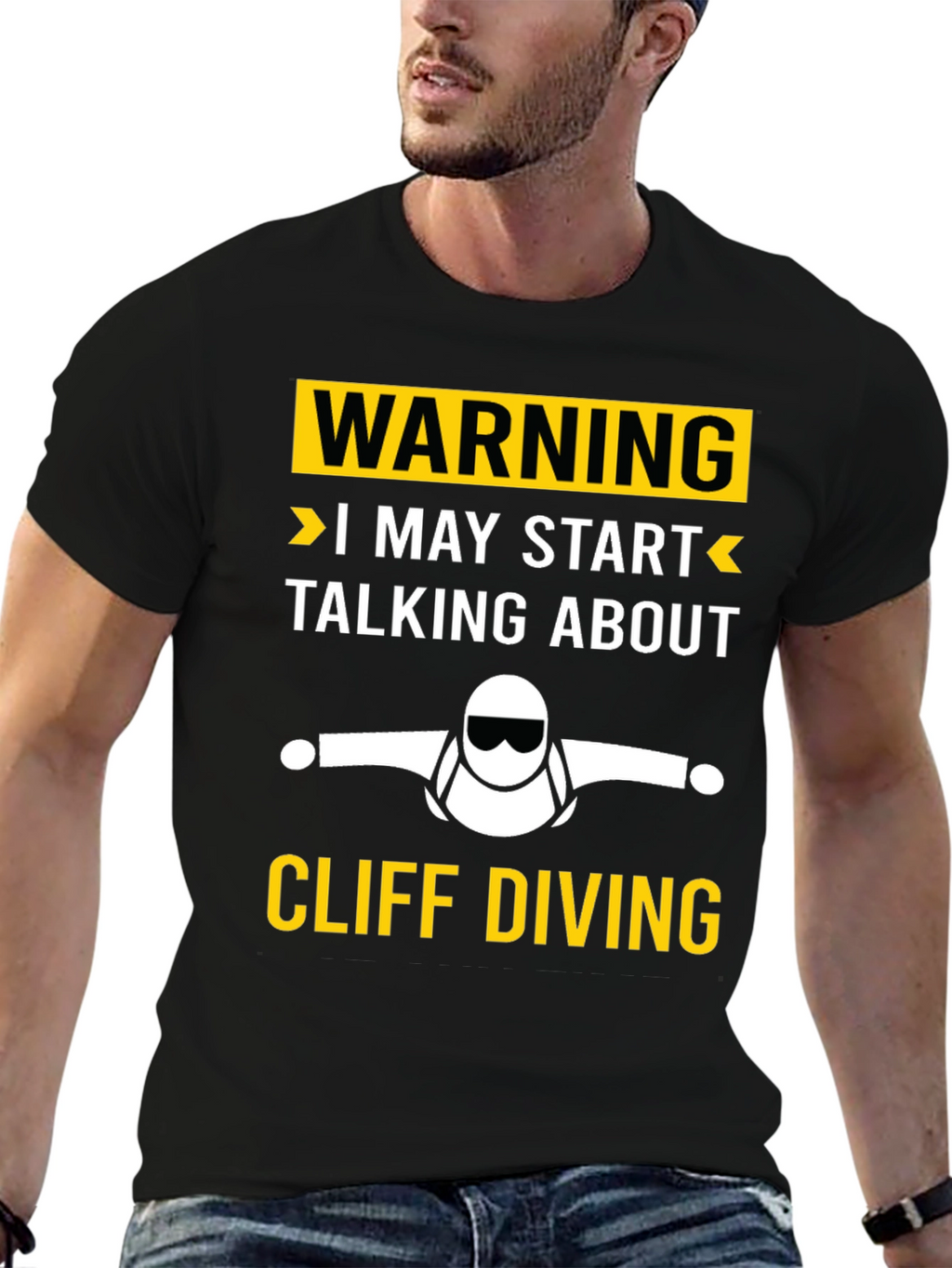 Cliff Diving Warning T-Shirt - Funny Diver Gift