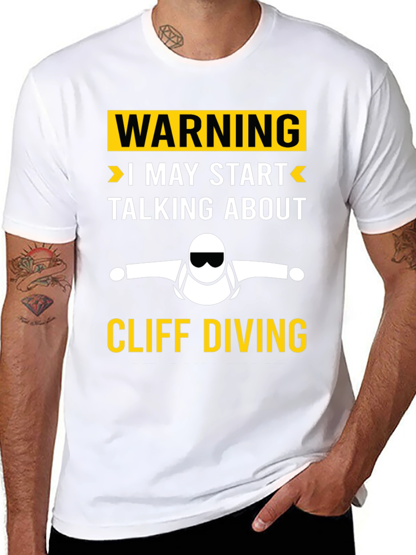 Cliff Diving Warning T-Shirt - Funny Diver Gift
