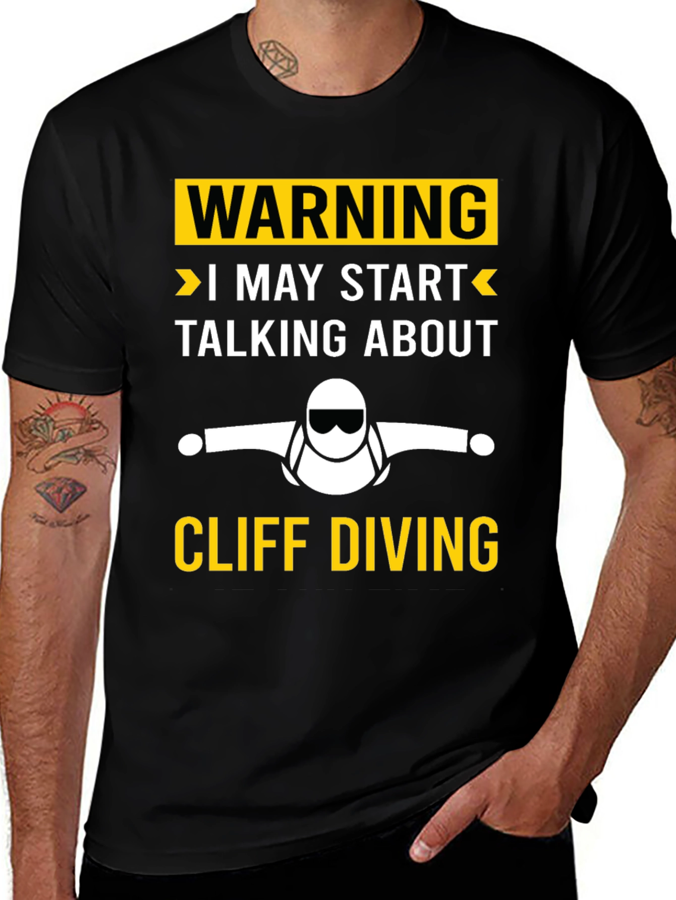 Cliff Diving Warning T-Shirt - Funny Diver Gift