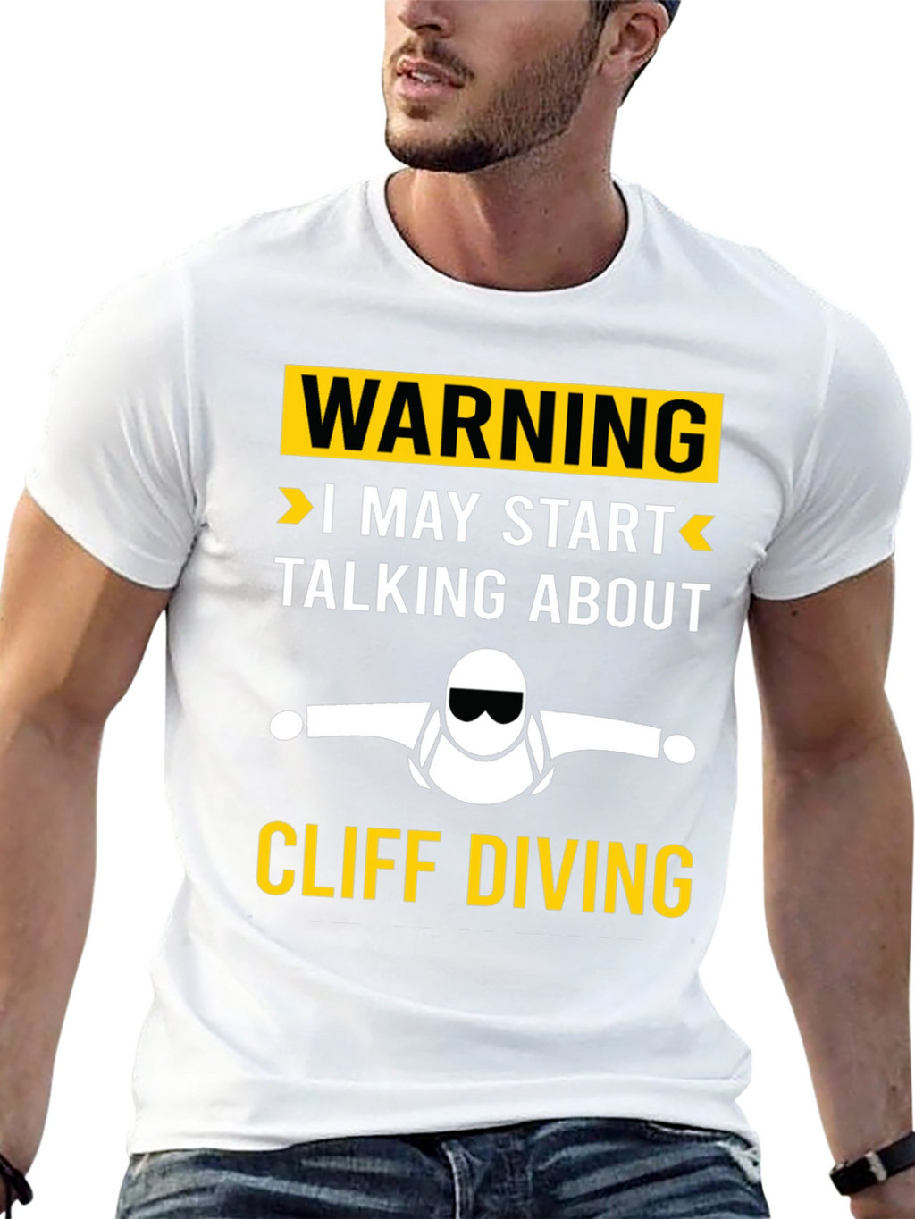 Cliff Diving Warning T-Shirt - Funny Diver Gift