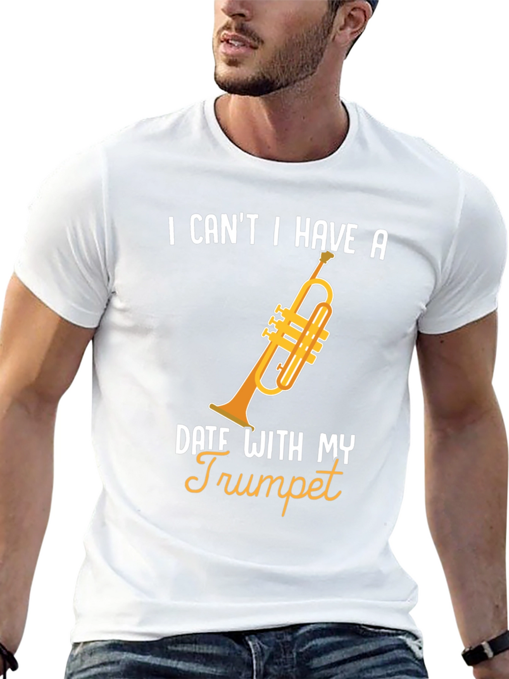 Trumpet Date T-Shirt - Musician Humor Tee