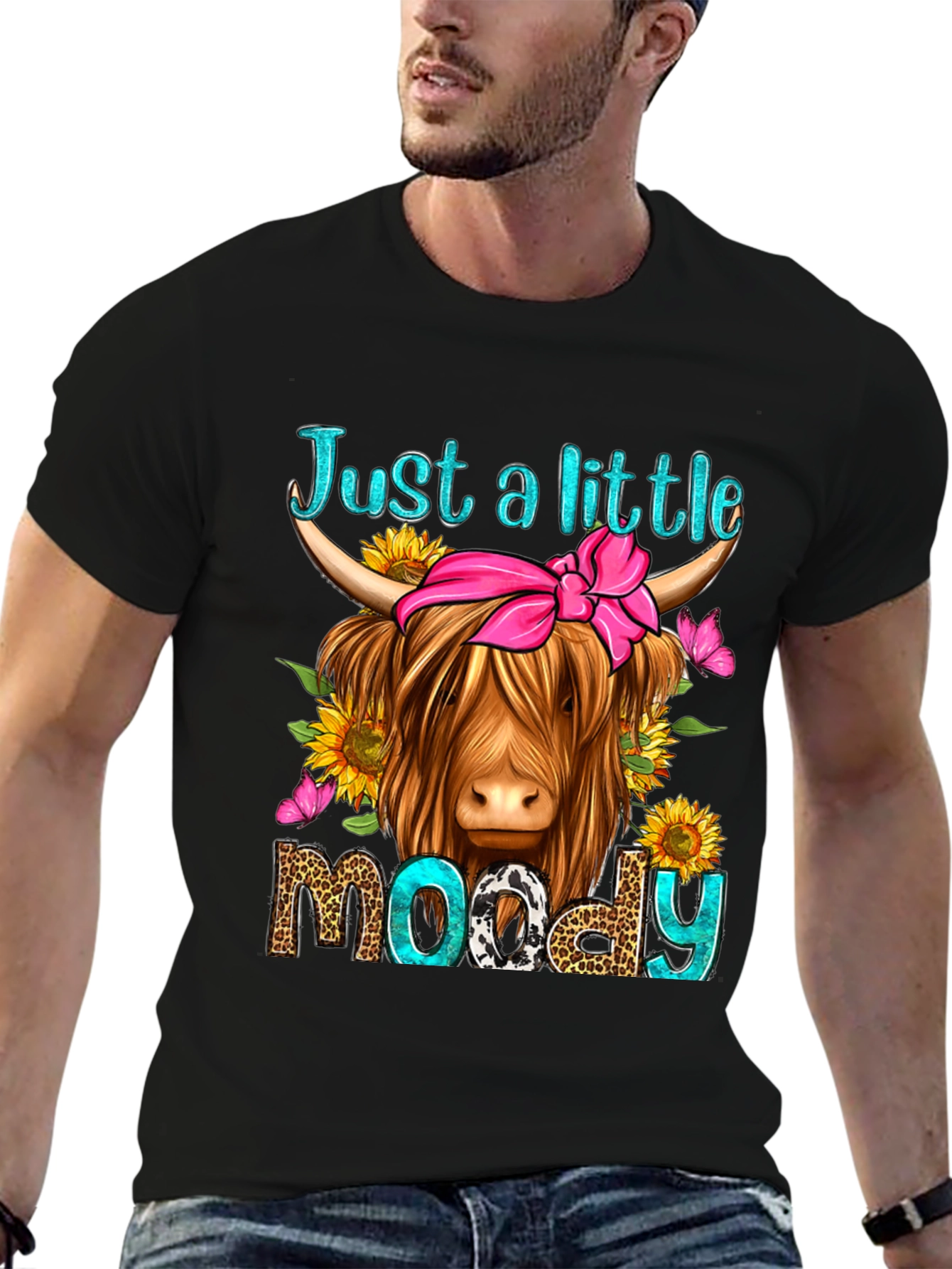 Just a Little Moody Highland Cow T-Shirt