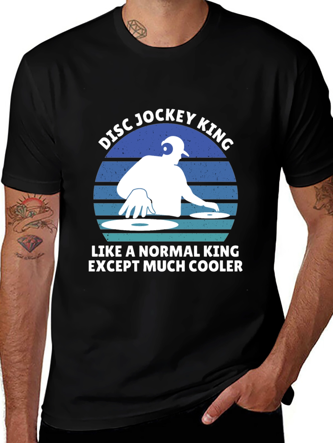 DJ King Graphic Tee - Cool Disc Jockey T-Shirt