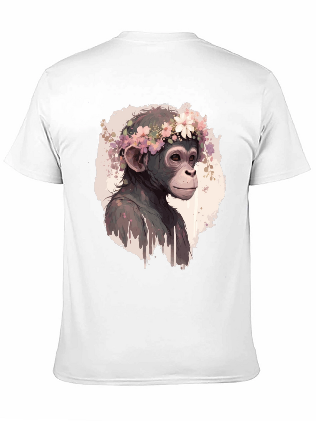 Monkey Flower Crown Graphic T-Shirt
