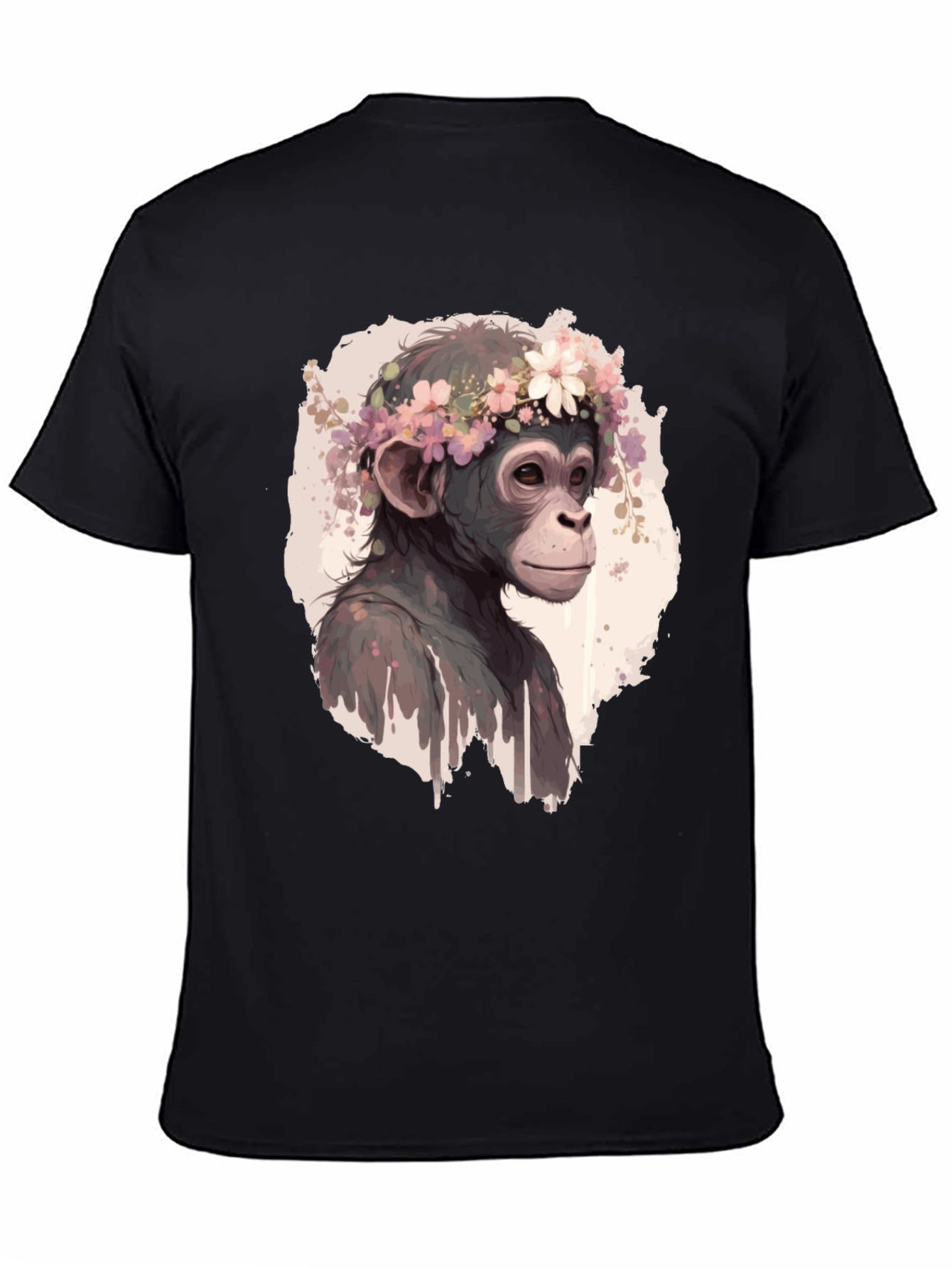 Monkey Flower Crown Graphic T-Shirt