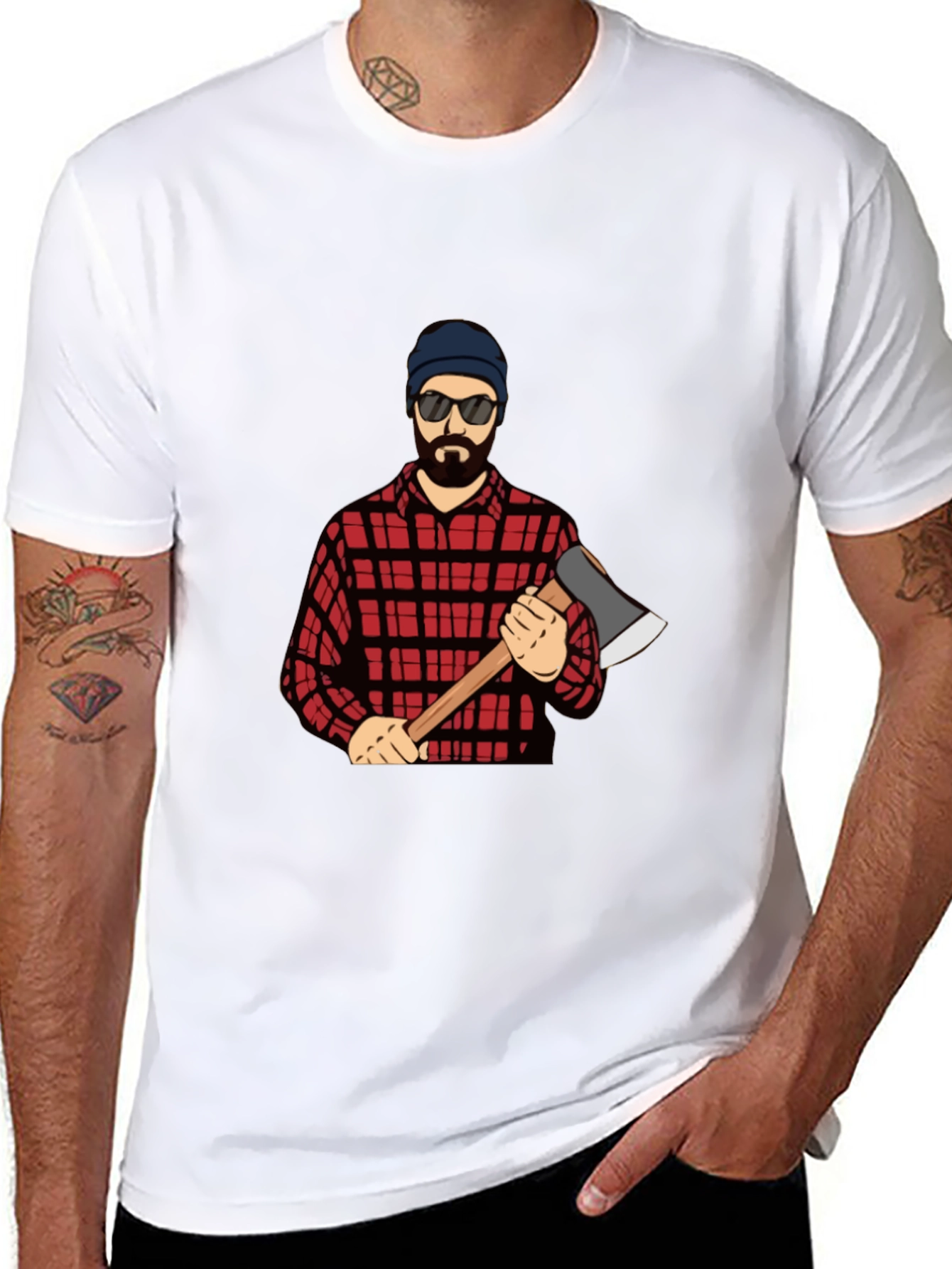 Lumberjack Graphic T-Shirt - Black