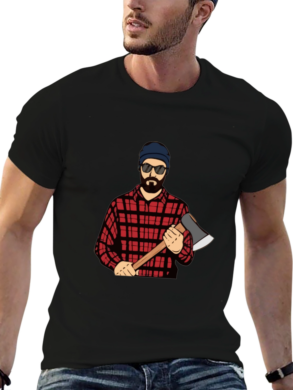 Lumberjack Graphic T-Shirt - Black
