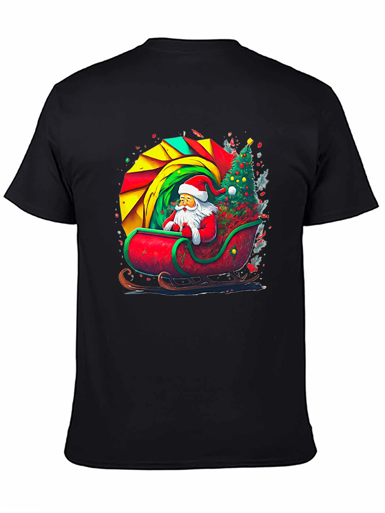 Festive Santa Sleigh Graphic Tee