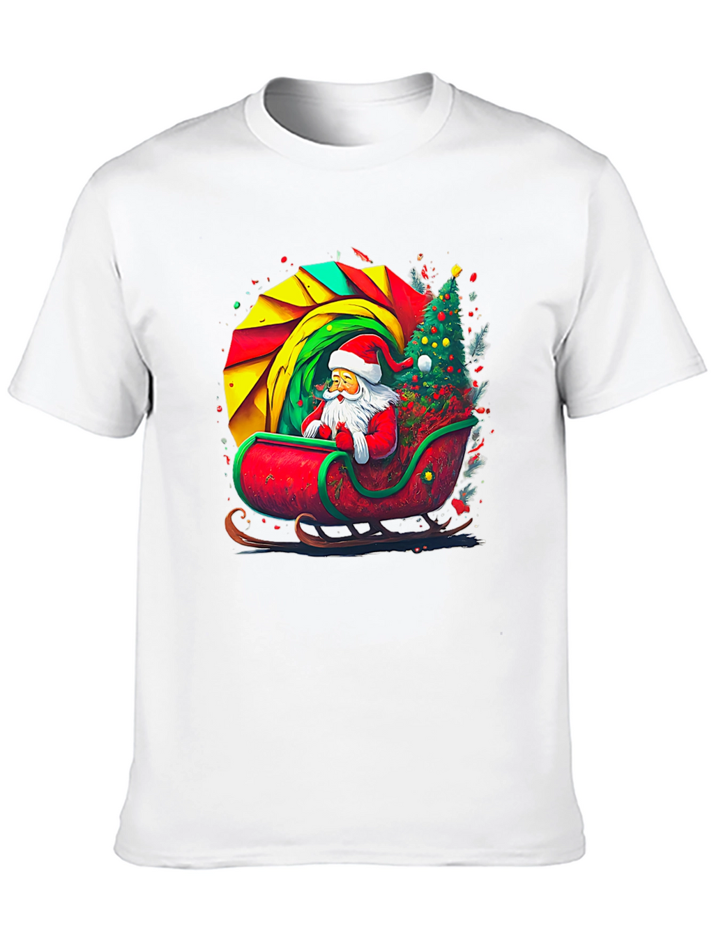 Festive Santa Sleigh Graphic Tee