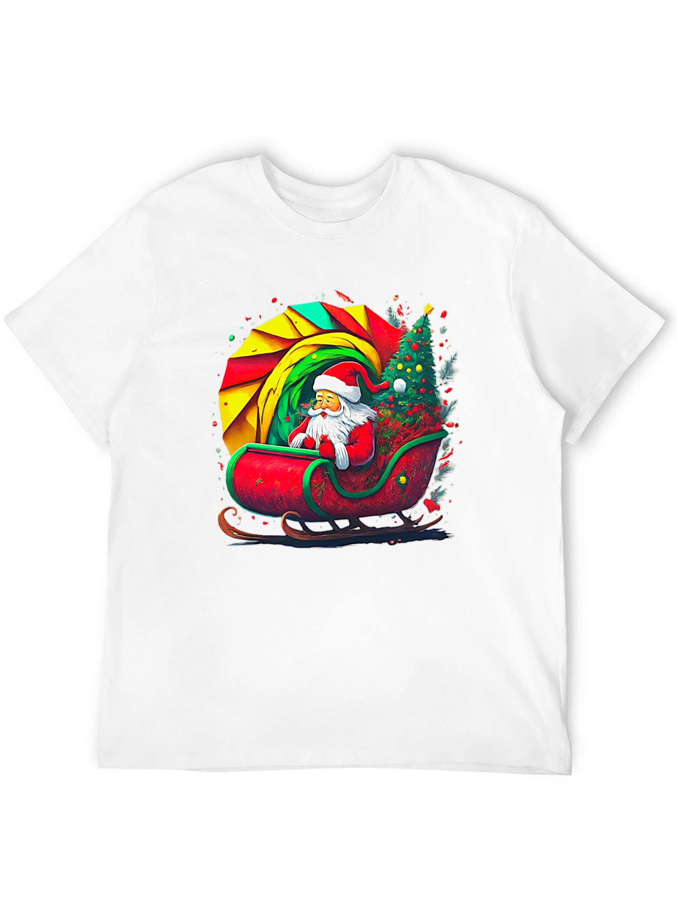 Festive Santa Sleigh Graphic Tee