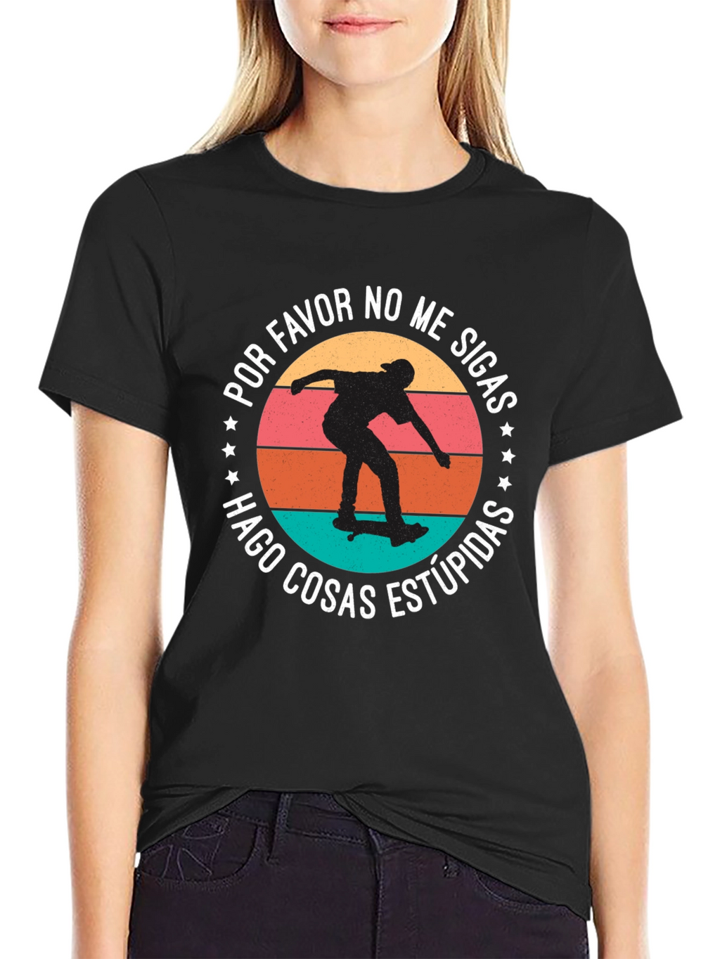 Skateboarder Tee: Do Stupid Things Graphic