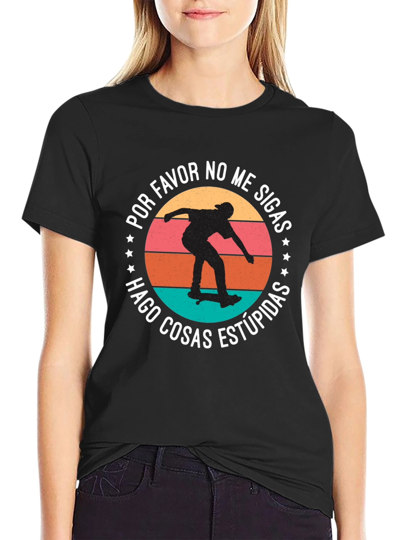 Skateboarder Tee: Do Stupid Things Graphic