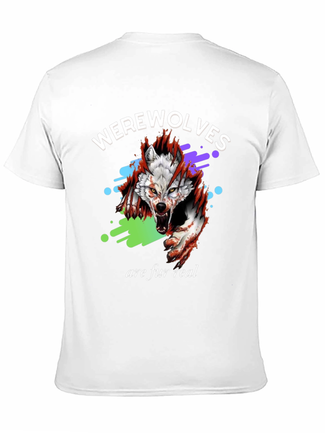 Werewolves Are Fur Real Black Graphic T-Shirt