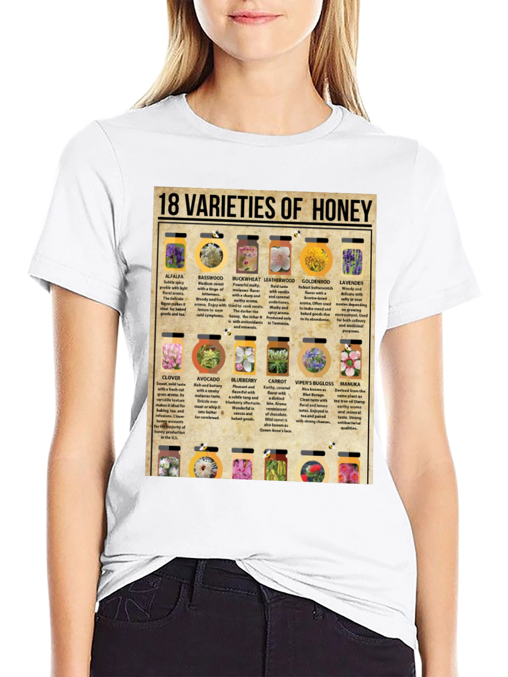 18 Honey Varieties Graphic T-Shirt
