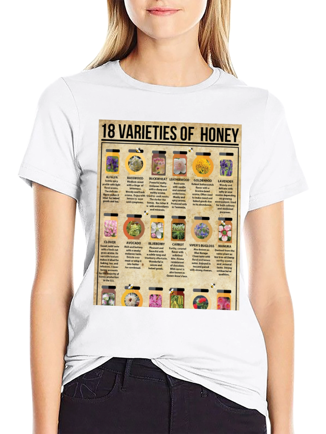 18 Honey Varieties Graphic T-Shirt