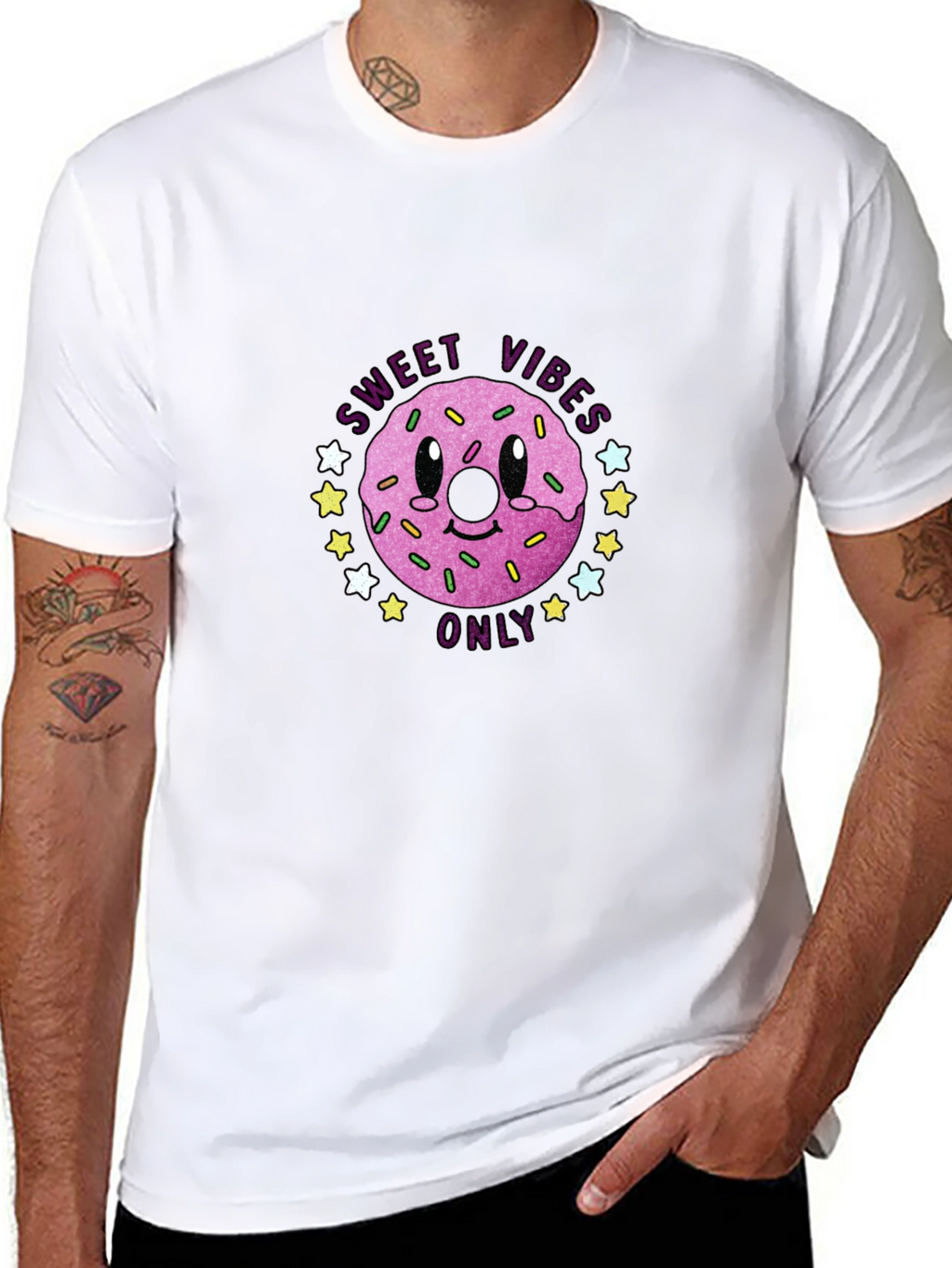 Sweet Vibes Only Graphic T-Shirt - Black