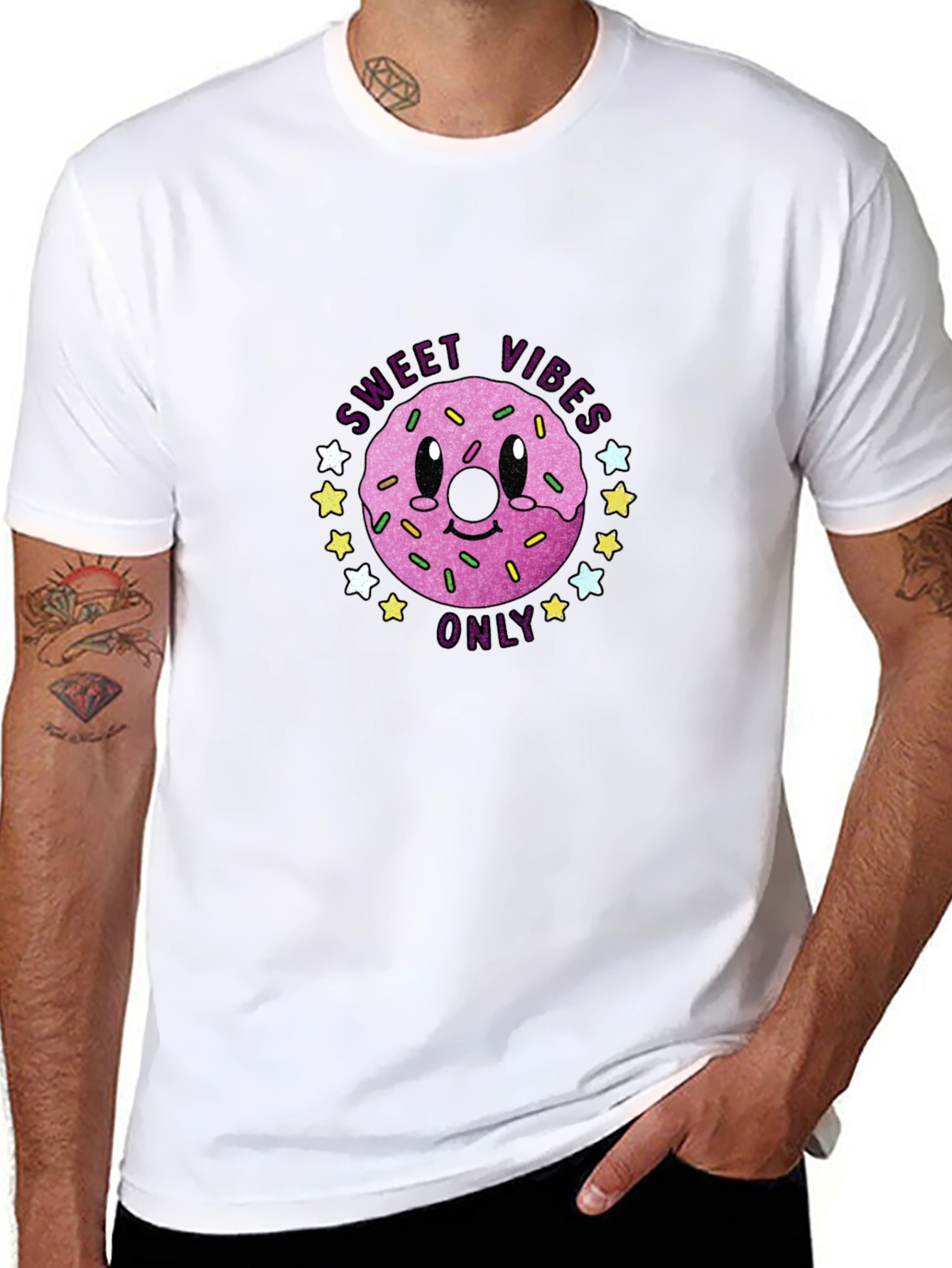 Sweet Vibes Only Graphic T-Shirt - Black