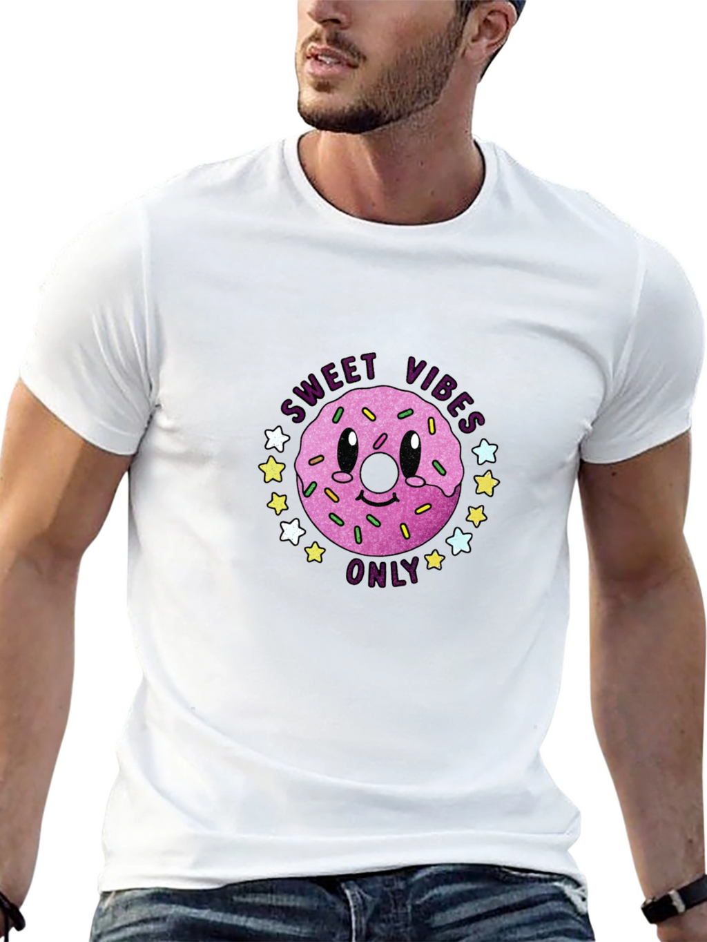 Sweet Vibes Only Graphic T-Shirt - Black