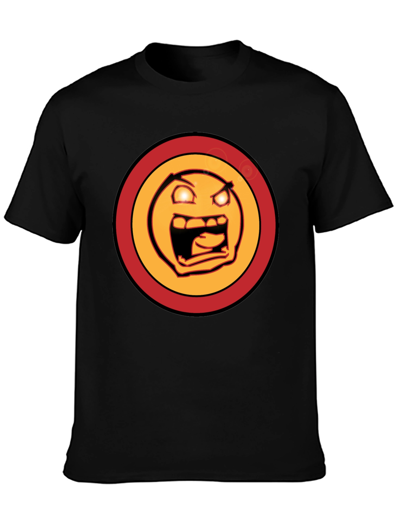 Rage Face Graphic Tee - Mens Black T-Shirt