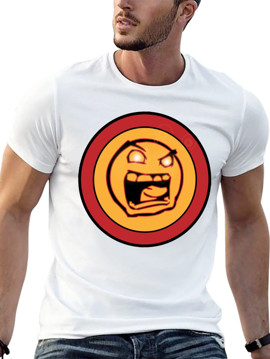 Rage Face Graphic Tee - Mens Black T-Shirt